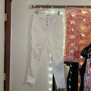 White Button Up Madewell Jeans